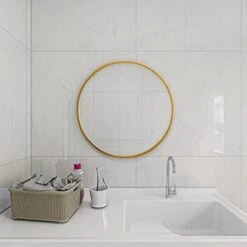 GLSLAND Circle Mirror, Gold Round Wall Mirror 24 Inch, Round Vanity Mirror For Bathrooms, Entryways, Living Rooms And Wall Decor -Safavieh Furniture 41Sc7jRXN9L. AC