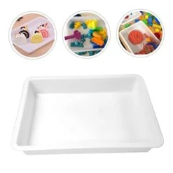 ULTECHNOVO 1pc Tray Kids Beach Toys Desktop Toys Sand Box Toys Food Tray Kids Toy Storage Organizer Desk Organizer Plastic Tray Household Supplies Storage Container Plate Toys White Toys Bead -Safavieh Furniture 41Sh76CbT8L