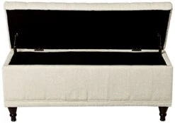 Homelegance Lift Top Storage Bench With Tufted Accents, Beige Fabric -Safavieh Furniture 41StH0CMZhL