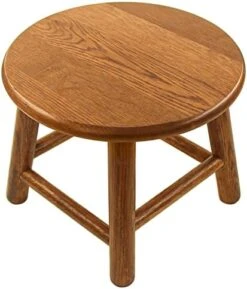 CONSDAN Kids Stool, Milking Stool, USA Grown Oak, Plant Stand, Handcrafted Solid Wood Stool, 9" Low Stool, Round Step Stool, Wooden Stool For Kids, Small Short Stool, Shoe Changing Stool(Natural) -Safavieh Furniture 41Sz mgkuTL. AC