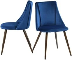 FurnitureR Mid-Century Dining Room Chairs Set Of 2, Side Chair Velvet Upholstered Seat With Metal Frame, Yellow -Safavieh Furniture 41T 7yPcOL. AC