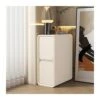 Nightstand Space Saving Ultra Narrow 2 Drawers Bedside Table Fully Assembled Wood End Tables Side Table Nightstand Bedside Locker For Livingroom Bedroom Office, White End Table (Size : L30xD40xH50cm