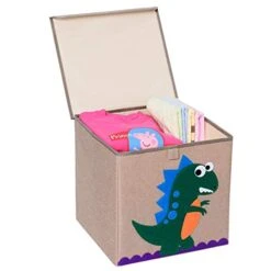 Hunjay Foldable Animal Toy Box With Lid Washable Kids Storage Box Toy Bin/Cheset/Organizer Cloth Book Storage Basket For Shelves,Nursery,Playroom -Safavieh Furniture 41T5Z1rb2L