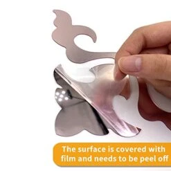 Funlife 16PCS Fleur De Lis Pattern Hollow Self Adhesive Wall Mirror Stickers, Non Glass Small Acrylic Mirror For Home Cabinet Wall Decor 3.94" X 3.94" Gold 18 Funlife 16PCS Fleur De Lis Pattern Hollow Self Adhesive Wall Mirror Stickers, Non Glass Small Acrylic Mirror For Home Cabinet Wall Decor 3.94" X 3.94" Gold -Safavieh Furniture 41T8BIFHlzL