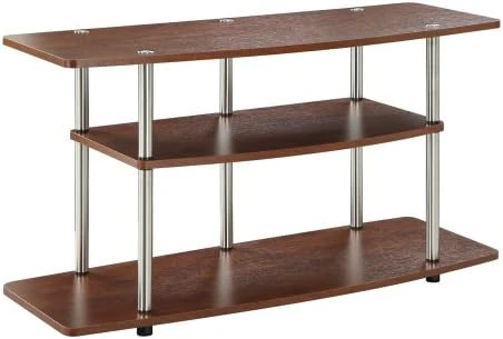 Convenience Concepts Designs2Go 3-Tier Wide TV Stand, White 4 Convenience Concepts Designs2Go 3-Tier Wide TV Stand, White - Image 4