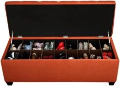 MJL Furniture Designs Sole Secret Tufted Ottoman, Bedroom Entryway Bench With Shoe Storage Slots, Stores Up To 36 Pairs, Large, Balboa Sand -Safavieh Furniture 41TCNTm fPL. AC