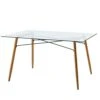 Versanora Minimalista Dining Tables, Clear, 31.5 In X 55.12 In X 29.92 In