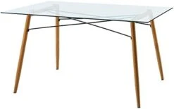 Versanora Minimalista Dining Tables, Clear, 31.5 In X 55.12 In X 29.92 In -Safavieh Furniture 41TFroYwcsL. AC