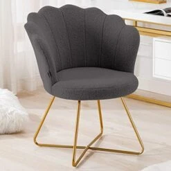 Duhome Velvet Accent Chair Living Room Chair，Corner Chair Reception Chair For Bedroom Living Room, Shell Shaped Living Room Chair With Golden Metal Legs, DarkBlue -Safavieh Furniture 41TGq2rlDoL. AC