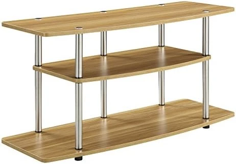 Convenience Concepts Designs2Go 3-Tier Wide TV Stand, White 7 Convenience Concepts Designs2Go 3-Tier Wide TV Stand, White - Image 7