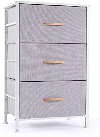 ROMOON Nightstand Chest With 3 Fabric Drawers, Bedside Furniture, Lightweight Accent Table, Storage Drawer Unit With Wood Top Fabric Bins For Bedroom, Hallway, Entryway, Closets,Nursery-Espresso 7 ROMOON Nightstand Chest With 3 Fabric Drawers, Bedside Furniture, Lightweight Accent Table, Storage Drawer Unit With Wood Top Fabric Bins For Bedroom, Hallway, Entryway, Closets,Nursery-Espresso - Image 7