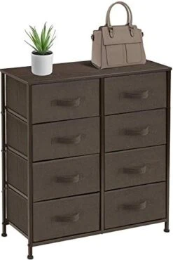 Sorbus Dresser With 8 Drawers - Furniture Storage Chest Tower Unit For Bedroom, Hallway, Closet, Office Organization - Steel Frame, Wood Top, Fabric Bins (Marble White – Black Frame) -Safavieh Furniture 41TppNn2XOL. AC