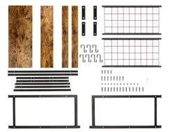 HOMEKOKO Coat Rack Shoe Bench, Hall Tree Entryway Storage Bench, Wood Look Accent Furniture With Metal Frame, 3-in-1 Design (Rustic Brown) 13 HOMEKOKO Coat Rack Shoe Bench, Hall Tree Entryway Storage Bench, Wood Look Accent Furniture With Metal Frame, 3-in-1 Design (Rustic Brown) -Safavieh Furniture 41UF9RuhqfS