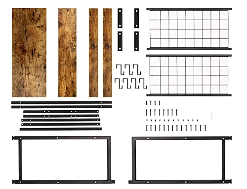HOMEKOKO Coat Rack Shoe Bench, Hall Tree Entryway Storage Bench, Wood Look Accent Furniture With Metal Frame, 3-in-1 Design (Rustic Brown) 5 HOMEKOKO Coat Rack Shoe Bench, Hall Tree Entryway Storage Bench, Wood Look Accent Furniture With Metal Frame, 3-in-1 Design (Rustic Brown) - Image 5