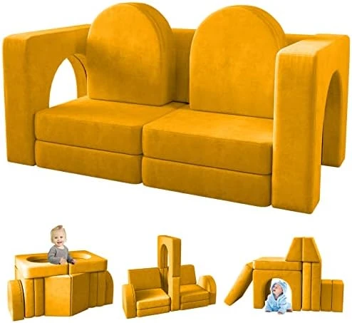 Wanan Kids Couch 10PCS, Toddler Couch With Modular Kids Couch For Playroom Bedroom, 10 In 1 Multifunctional Toddler Couch For Playing, Creativing, Sleeping, Indoor Kids Sofa (Blueberry) 14 Wanan Kids Couch 10PCS, Toddler Couch With Modular Kids Couch For Playroom Bedroom, 10 In 1 Multifunctional Toddler Couch For Playing, Creativing, Sleeping, Indoor Kids Sofa (Blueberry) - Image 14