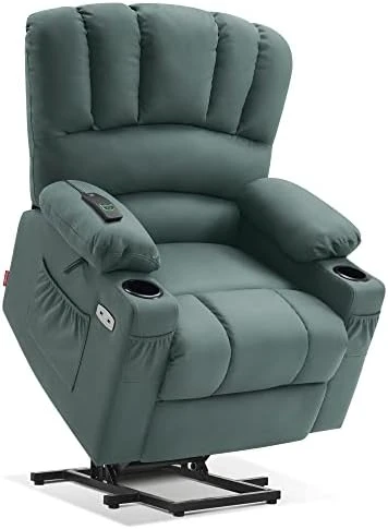 MCombo Electric Power Lift Recliner Chair Sofa With Massage And Heat For Elderly, Extended Footrest, Hand Remote Control, Cup Holders, USB Ports, 2 Side Pockets, Fabric 7095 10 MCombo Electric Power Lift Recliner Chair Sofa With Massage And Heat For Elderly, Extended Footrest, Hand Remote Control, Cup Holders, USB Ports, 2 Side Pockets, Fabric 7095 - Image 10