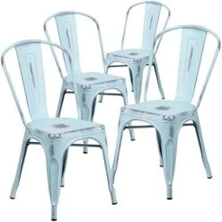 Flash Furniture Commercial Grade Mint Green Metal Indoor-Outdoor Stackable Chair -Safavieh Furniture 41UjSJ9rAPL. AC