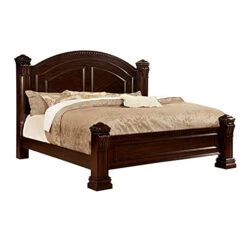 Of America FOA Oulette 3pc Cherry Solid Wood Bedroom Set - King + Nightstand + Chest -Safavieh Furniture 41UrsylNIAS