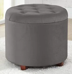Ornavo Home Donovan Tufted Round Storage Ottoman With Removable Lid For Living Room And Bedroom - Beige Linen -Safavieh Furniture 41UwYmDM3iL. AC