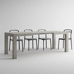 Mobili Fiver, Iacopo Extendable Dining Table, Concrete Grey, Made In Italy -Safavieh Furniture 41UymYNULbL