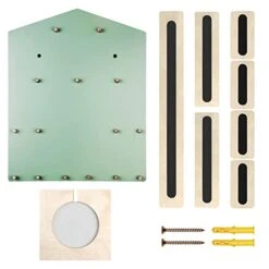 QILUCKY Shelf With Space For 24 Figures, Box Magnetic Wall Shelf For Children To Play And Collect (House - Green) -Safavieh Furniture 41V3fWMGdCL