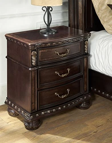 Steve Silver Monte Carlo Rich Cocoa Chocolate 3-Drawer Wood Nightstand 1 Steve Silver Monte Carlo Rich Cocoa Chocolate 3-Drawer Wood Nightstand