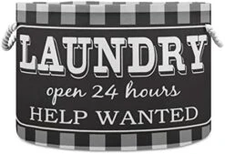 Round Storage Basket, Waterproof Coating Laundry Hamper With Handles, Nursery Bin Organizer For Laundry Room, Home Decor, Baby Toys, Blankets - 20" X 14" -Safavieh Furniture 41VKBWmqkkL. AC