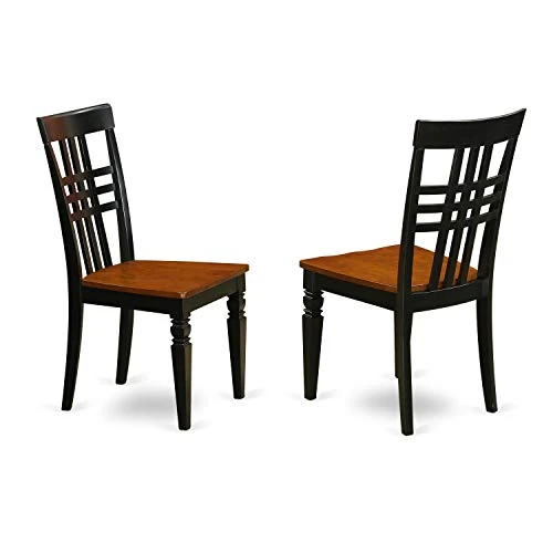 East West Furniture LGC-BCH-W Dining Chairs, Black & Cherry 2 East West Furniture LGC-BCH-W Dining Chairs, Black & Cherry - Image 2