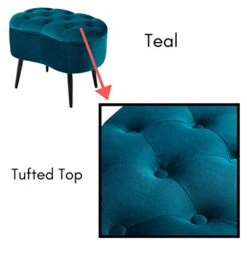 BIRDROCK HOME Tufted Oblong Teal Ottoman – Velvet Foot Stool – Mid Century Modern Steel Legs - Soft Compact Padded Stool - Living Room Or Bedroom – Vanity Chair - Decorative Furniture 12 BIRDROCK HOME Tufted Oblong Teal Ottoman – Velvet Foot Stool – Mid Century Modern Steel Legs - Soft Compact Padded Stool - Living Room Or Bedroom – Vanity Chair - Decorative Furniture -Safavieh Furniture 41VeTnq6RuL