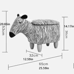 Animal Footstool Zebra Shape Storage Ottoman, Wood Low Stool Shoe Stool For Bedroom,Living Room Or Entryway,Gift For Kids (Color : Red, Size : 65 * 32 * 53cm) -Safavieh Furniture 41VlxaqnTSL