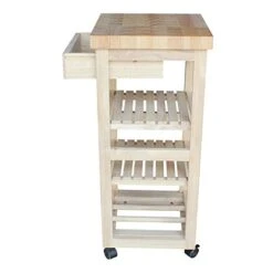International Concepts Kitchen Trolley, Unfinished -Safavieh Furniture 41VuXVvqzQL