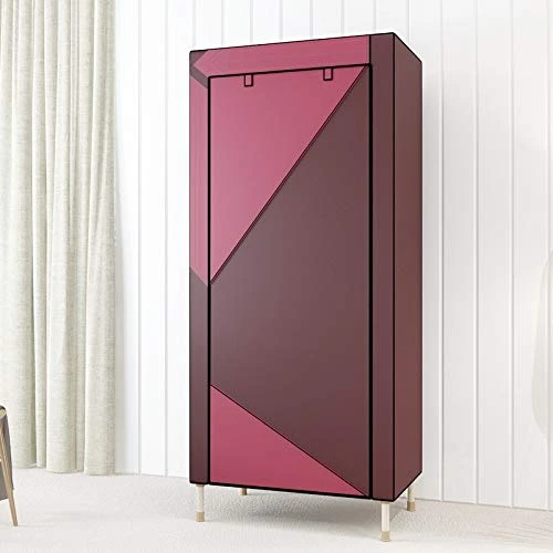 HMGGDD Simple Wardrobe Cloth Cabinet Steel Tube Bold Reinforcement Individual Assembly Steel Frame Large Student Wardrobe 3 HMGGDD Simple Wardrobe Cloth Cabinet Steel Tube Bold Reinforcement Individual Assembly Steel Frame Large Student Wardrobe - Image 3