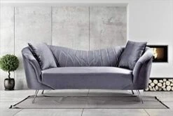 Container Furniture Direct Koger Mid Century Modern Living Room Velvet Chesterfield, Sofa And Loveseat, Fossil Grey -Safavieh Furniture 41VzhI2zRL. AC