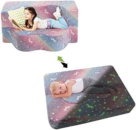 MeMoreCool Kids Couch For Playroom, Toddler Couch Fold Out, Glow In The Dark Toddler Sofa, Dinosaur Toddler Sofa For Girls And Boys, Kids Chair For Bedroom Lounge, Kids Couch And Sofa 6 MeMoreCool Kids Couch For Playroom, Toddler Couch Fold Out, Glow In The Dark Toddler Sofa, Dinosaur Toddler Sofa For Girls And Boys, Kids Chair For Bedroom Lounge, Kids Couch And Sofa - Image 6