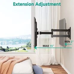 WALI TV Wall Mount Bracket Articulating Full Motion Detachable Arm For Most 13 To 42 Inch LED, LCD Flat Screen Display, Up To 44lbs (1342LM), Black -Safavieh Furniture 41W7ceijOAL