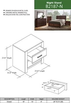 Aurora 6-Piece Walnut Wood King Size Bedroom Set. Bed, Dresser, Mirror, Chest, 2 Nightstands 11 Aurora 6-Piece Walnut Wood King Size Bedroom Set. Bed, Dresser, Mirror, Chest, 2 Nightstands -Safavieh Furniture 41WBqfMASmL