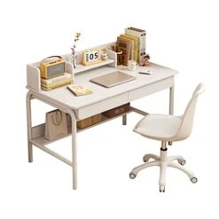 ANMMBER Rectangular Table Bedroom Girl Workbench Table Student Study Computer Desk Without Chair (Color : D, Size : 100cm)