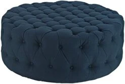 Modway Amour Fabric Upholstered Button-Tufted Round Ottoman In Azure -Safavieh Furniture 41WhC6GvGwL. AC