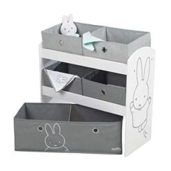 Roba Miffy® Play Shelf - Bunny Grey Children's Multi-Bin Toy Organizer, Shelf Storage Cabinet With 5 Fabric Boxes, Boys & Girls 8 Roba Miffy® Play Shelf - Bunny Grey Children's Multi-Bin Toy Organizer, Shelf Storage Cabinet With 5 Fabric Boxes, Boys & Girls -Safavieh Furniture 41WjO7tDqgL