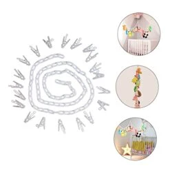 TOYANDONA 1 Set Toy Storage Rack Rayan Toys For Kids Gutama Plushy Para Niños Toy Storage Display Organizer Plush Toy Chain Stuffed Animals Storage Chain Plastic White Hat Hook -Safavieh Furniture 41WoWFj7RBL