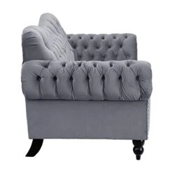 Lexicon Cruz Living Room Loveseat, Dark Gray -Safavieh Furniture 41WxXz28EHL