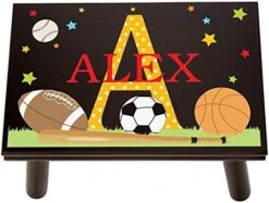 Let’s Make Memories Personalized My Own Name Step Stool - Children’s Step Stool - Sturdy Wood – Non-Toxic Paint, Sealer - Unicorn Design - White - 14’Wx9.25”Lx8.75”H - Ages 3+ 24 Let’s Make Memories Personalized My Own Name Step Stool - Children’s Step Stool - Sturdy Wood – Non-Toxic Paint, Sealer - Unicorn Design - White - 14’Wx9.25”Lx8.75”H - Ages 3+ -Safavieh Furniture 41X3FmiNHmL. AC