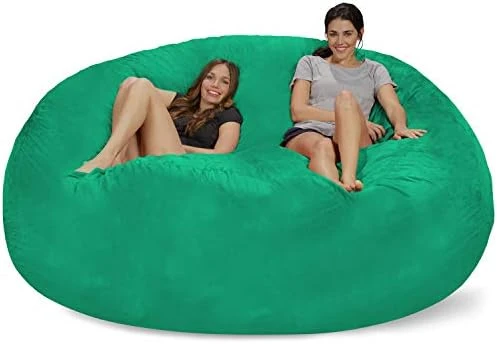 Chill Sack Bean Bag Chair: Giant 8' Memory Foam Furniture Bean Bag - Big Sofa With Soft Micro Fiber Cover - Olive 6 Chill Sack Bean Bag Chair: Giant 8' Memory Foam Furniture Bean Bag - Big Sofa With Soft Micro Fiber Cover - Olive - Image 6