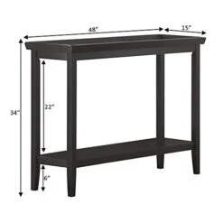 Convenience Concepts Ledgewood Console Shelf Table, Black -Safavieh Furniture 41X801oNMoL