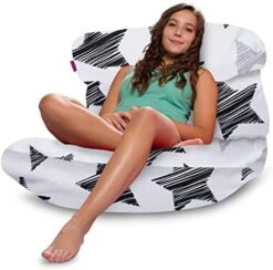 Posh Creations Laguna Lounger Teens, Kids And Adults For Bedrooms And Dorm Rooms, Large Bean Bag Chair, Soft Nylon-Pink -Safavieh Furniture 41XCmg28NTL. AC 1