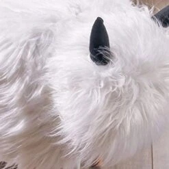 Christopher Knight Home Kamla Furry Yak Ottoman, White, Natural Finish -Safavieh Furniture 41XI5cbgrnL
