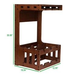 Mind Reader Floating Wine Rack, Wooden Storage Rack For 6 Bottles And 12 Stemmed Glasses, Natural Style Decor, Ideal For Home, Kitchen, Bar, Den, Brown 8 Mind Reader Floating Wine Rack, Wooden Storage Rack For 6 Bottles And 12 Stemmed Glasses, Natural Style Decor, Ideal For Home, Kitchen, Bar, Den, Brown -Safavieh Furniture 41XNBll9QCS