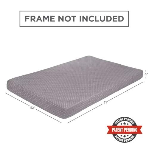 Milliard Memory Foam Futon Mattress – Full Size (Frame Not Included) (Grey) 2 Milliard Memory Foam Futon Mattress – Full Size (Frame Not Included) (Grey) - Image 2