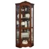 Beaumont Lane Corner Curio Cabinet In Medallion Cherry
