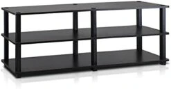 Furinno Turn-S-Tube 3-Tier Shoe Rack, Espresso/Black -Safavieh Furniture 41Y2YptlML. AC